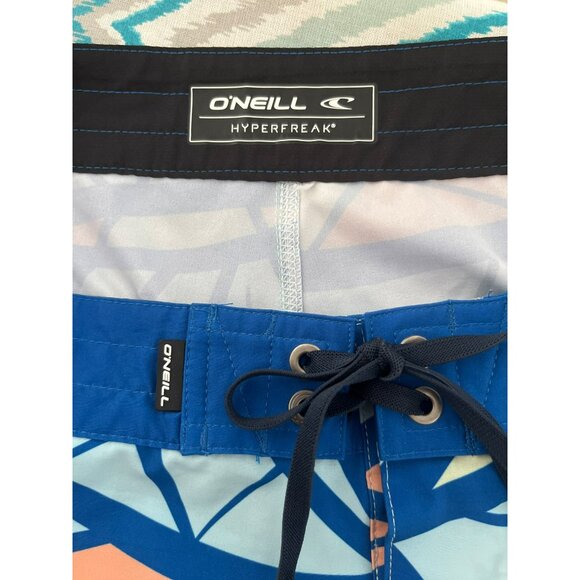 O'Neill Hyperfreak Mens Boardshorts Size 34 Blue Abstract‎ Pattern - Picture 6 of 7